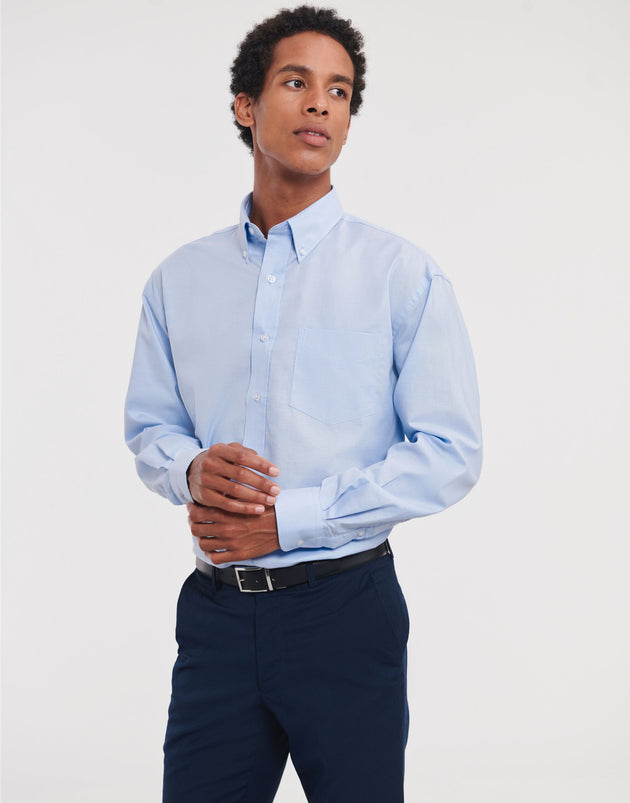 Russell Collection Men LS Classic Oxford