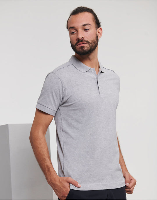 Russell Mens Fitted Stretch Polo