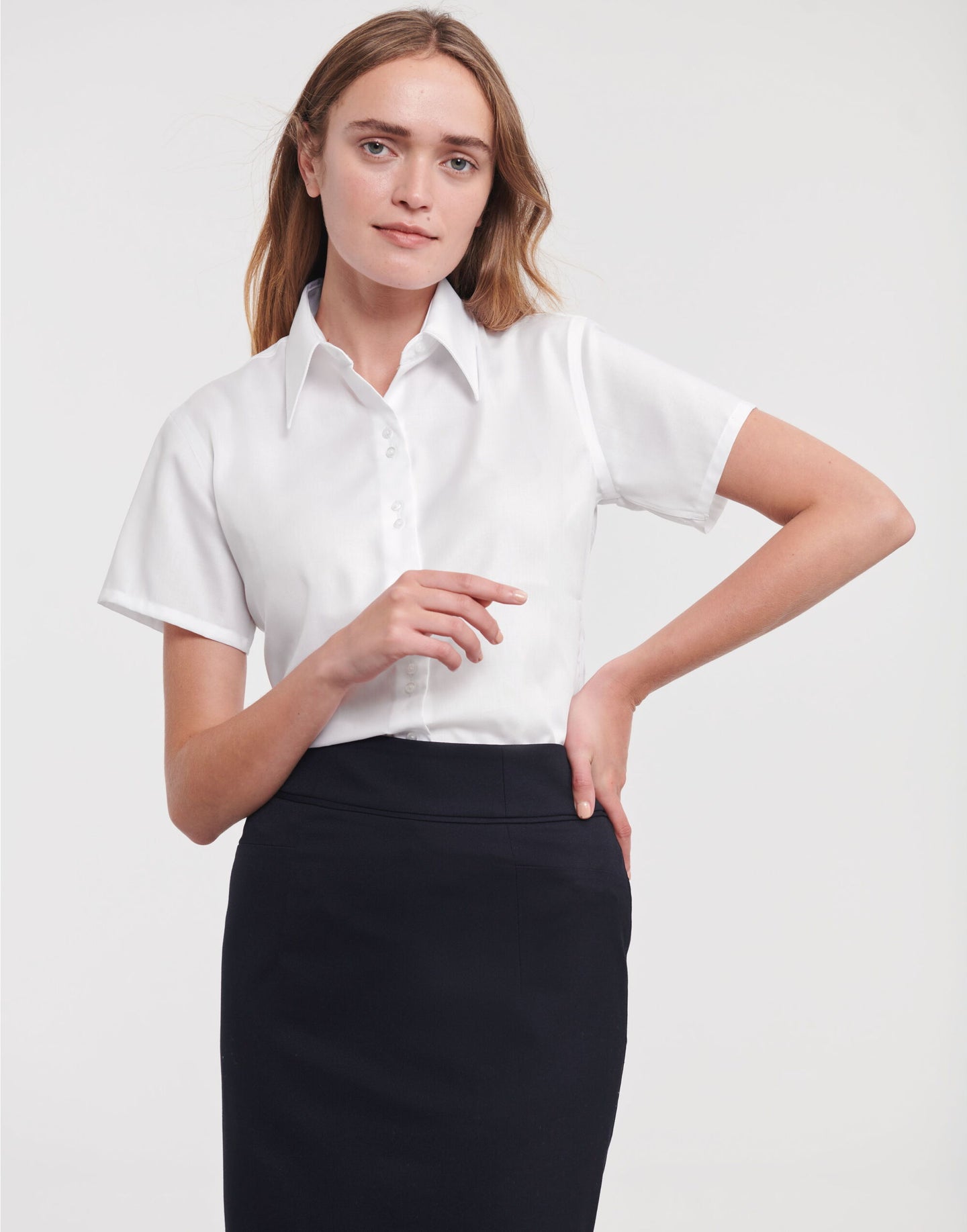 Russell Collection Lady SS NonIron Shirt