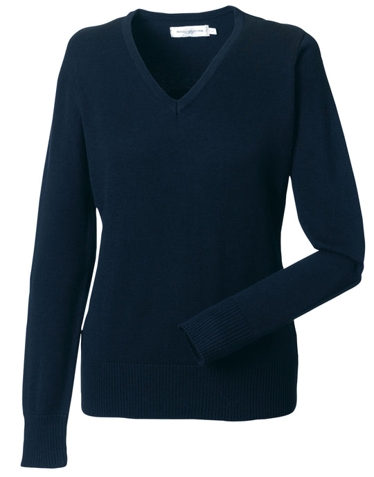 Russell Collection Ladies VNeck Pullover