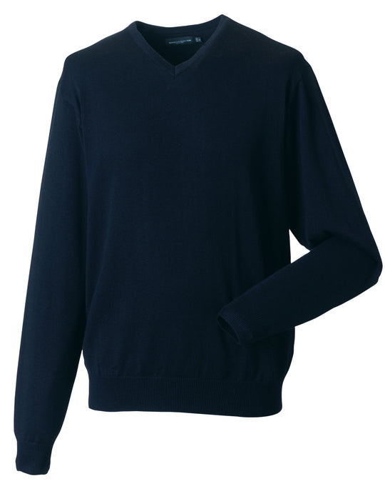 Russell Collection Mens VNeck Pullover