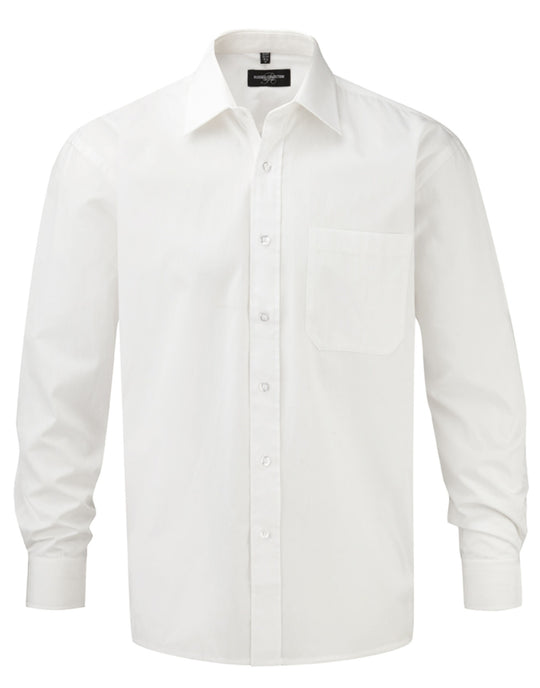 Russell Collection Mens LS PureCot Shirt