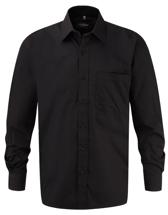 Russell Collection Mens LS PureCot Shirt
