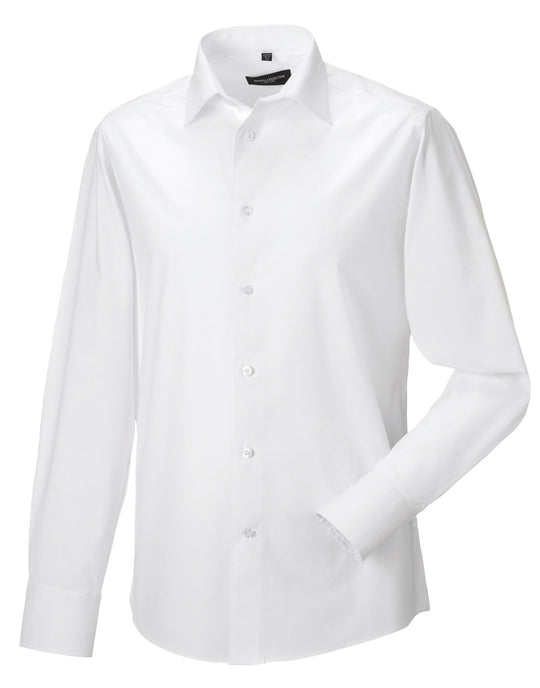 Russell Collection Mens LS Stretch Shirt