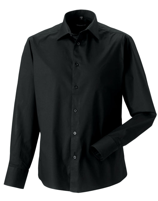 Russell Collection Mens LS Stretch Shirt