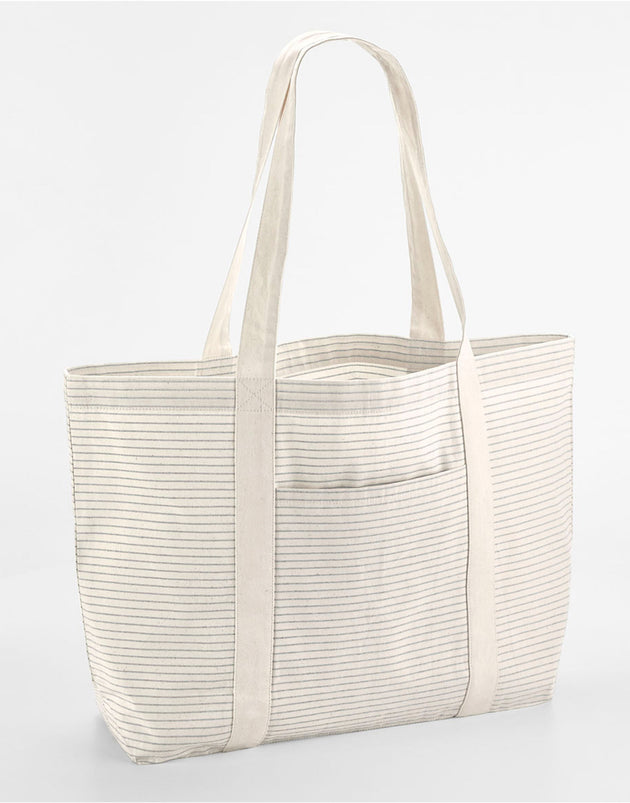 Westford Mill Striped Org Cotton Shopper