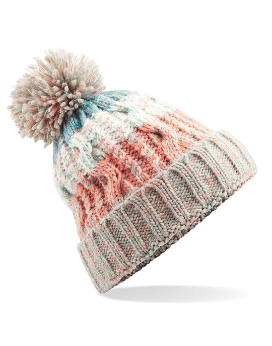 Beechfield Corkscrew Pom Pom Beanie